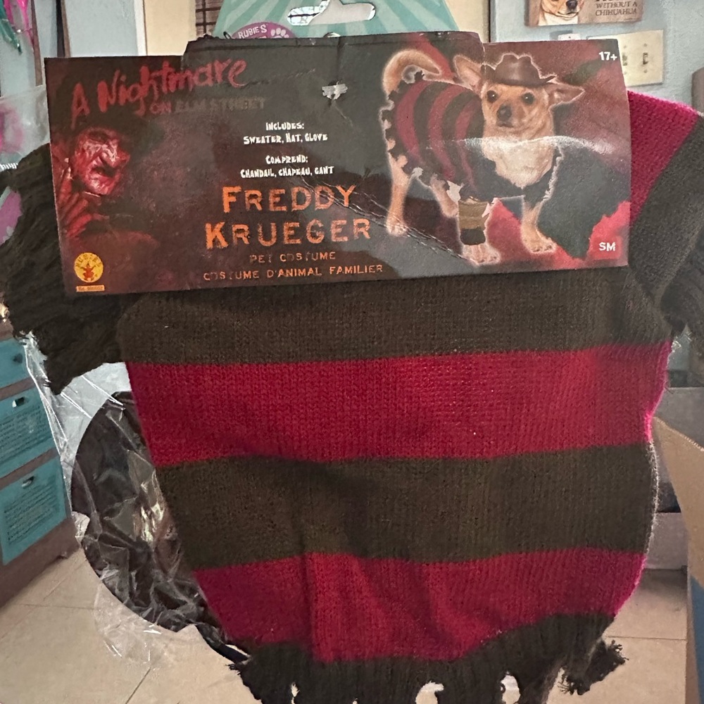 Freddy Krueger furbaby costume